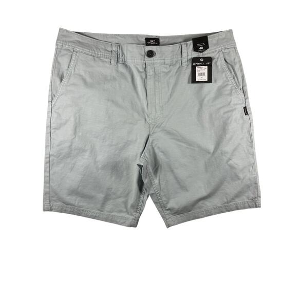 O'Neill Shorts Mens 40 Blue Gray New With Tags Performance Stretch Casual Chino - Picture 1 of 11